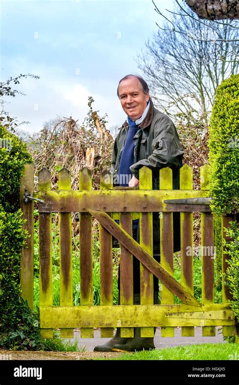 Actor Charles Collingwood, Brian Aldridge from "The Archers", at home ...