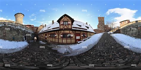 360° view of Nuremberg Castle in Winter - Courtyard - Alamy