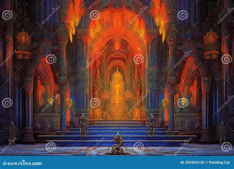 The Interior of the Church of the Holy Cross Stock Illustration ...