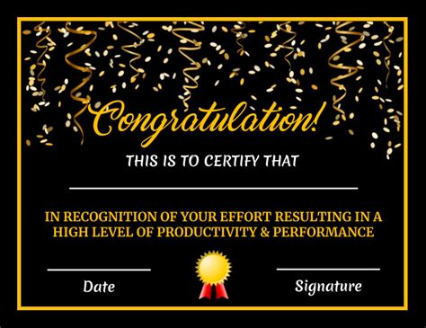 Congratulations Certificate Template | PosterMyWall