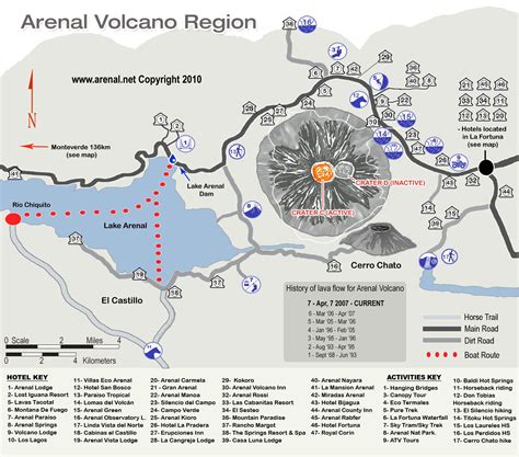 Arenal Costa Rica Map & Active Lava Flow Status | Costa rica map, Arenal volcano, Arenal costa rica