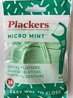 Plackers "micro" MINT Dental Floss Sticks - 1 Pack of 36 Dental Floss Sticks | eBay