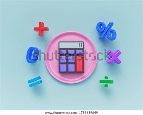 Colorful Math Symbols Icons Set Calculator Stock Illustration 1783639649
