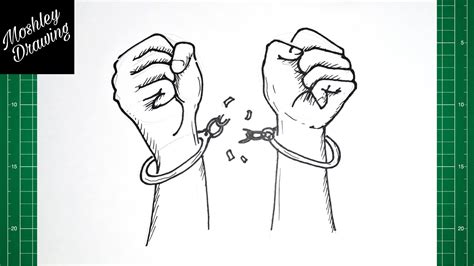 Hands Breaking Chains Drawing