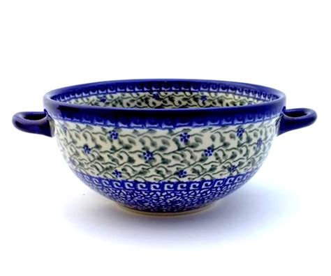 Soup Bowl with Handles 6" Unikat - Color Palette Polish Pottery