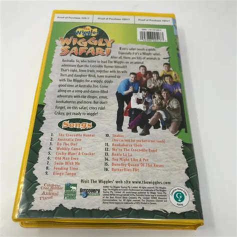 2002 THE WIGGLES Wiggly Safari with Steve Irwin Kids Video VHS Tape Clamshell $11.73 - PicClick CA