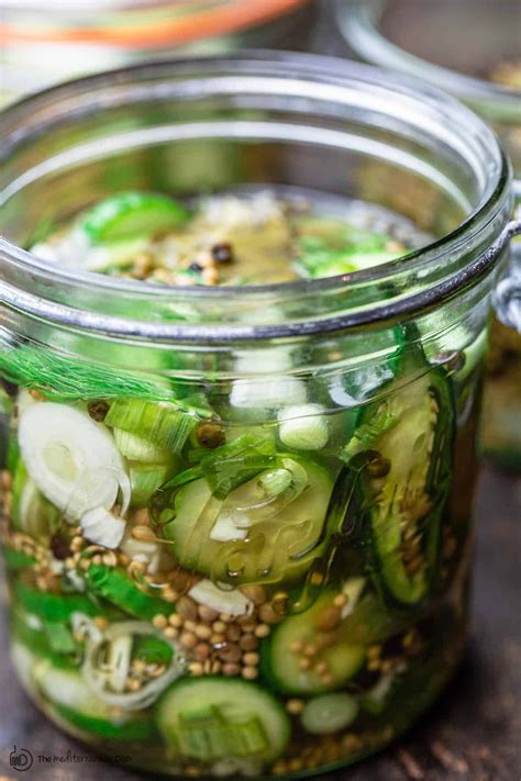 Quick Pickled Cucumber (How to Pickle Cucumbers) | The Mediterranean Dish | Pickling cucumbers ...