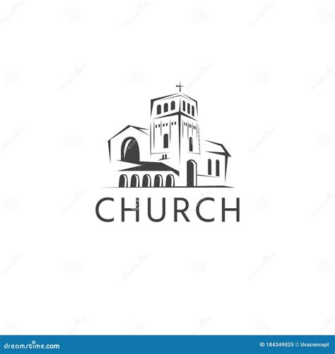 Simple Template Logo Icon of the Abstract Church Building.Vector Illustration Stock Vector ...