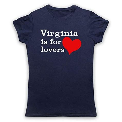 My Icon Women's Virginia is for Lovers Slogan T-Shirt, Navy Blue, Small #womentshirt #girltshirt ...