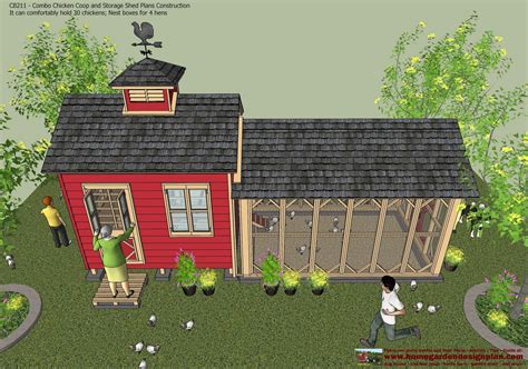 home garden plans: CB211 - Combo Chicken Coop Garden Shed Plans - Chicken Coop Plans - Storage ...