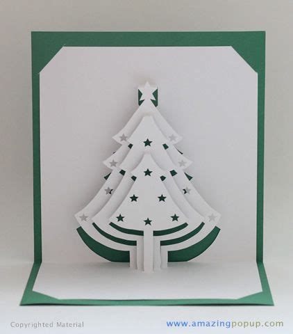 Christmas Tree Popup Card | 3d cards, Template and Cards
