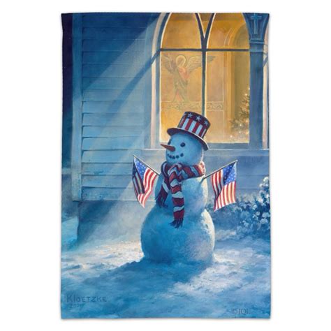 Patriotic Snowman American Flag Christmas Garden Yard Flag - Walmart.com - Walmart.com