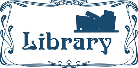 Free Clipart: Library door sign | Moini