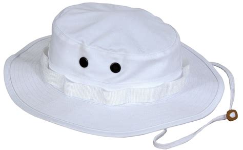 White Boonie Bucket Hat - Men & Women's Adjustable Soft Poly Cotton Bu – Grunt Force