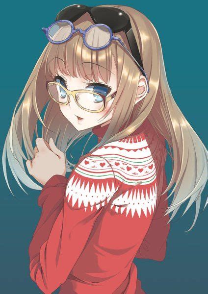 Stylish Anime Character with Long Hair and Glasses