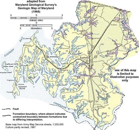 Geologic Maps of Maryland: Talbot County | Old maps, Map, County