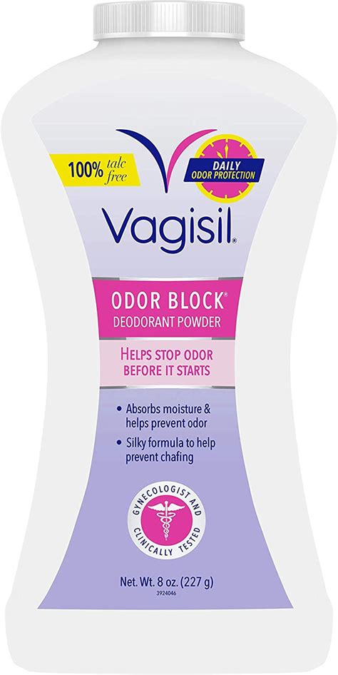 Vagisil Odor Block Deodorant Powder for Women, Talc-Free, 8 Ounce