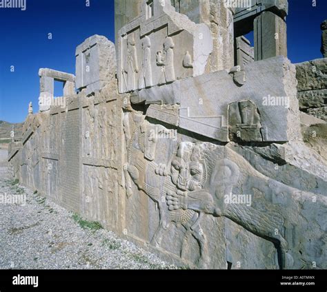 Relief at the Palace of Darius I World Heritage Stock Photo - Alamy