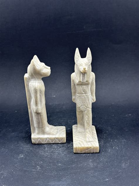 Set of Egyptian Bastet and Anubis Statue Goddess Bastet God - Etsy