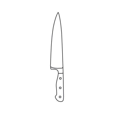 Kitchen Knife Outline Icon Illustration on White Background 11994267 Vector Art at Vecteezy