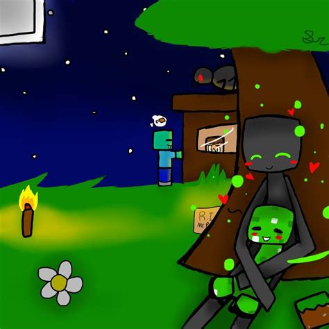 photos of creeper girl and enderman boy kiss | Creeper and Nyan Cat and Enderman