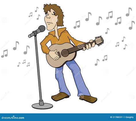 Singer With Guitar Stock Image - Image: 21788331