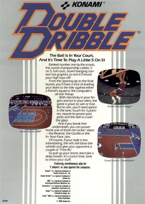 Double Dribble (1990) DOS box cover art - MobyGames