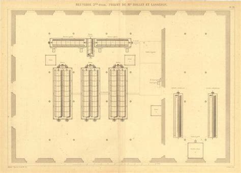 1847 Antique Technical Drawing of a Flour Mill by CarambasVintage, $26. ...