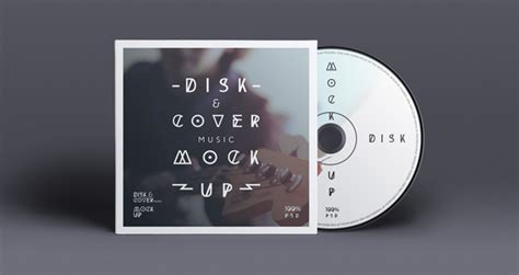 Psd CD Cover Disk Mock Up | Psd Mock Up Templates | Pixeden