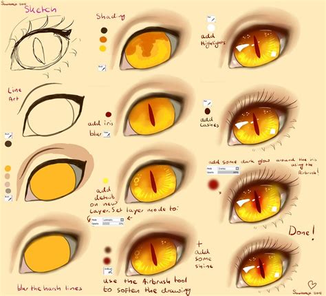 Step by Step - Cat EYE TUTORIAL | Cat eye tutorial, Eye drawing tutorials, Digital art tutorial