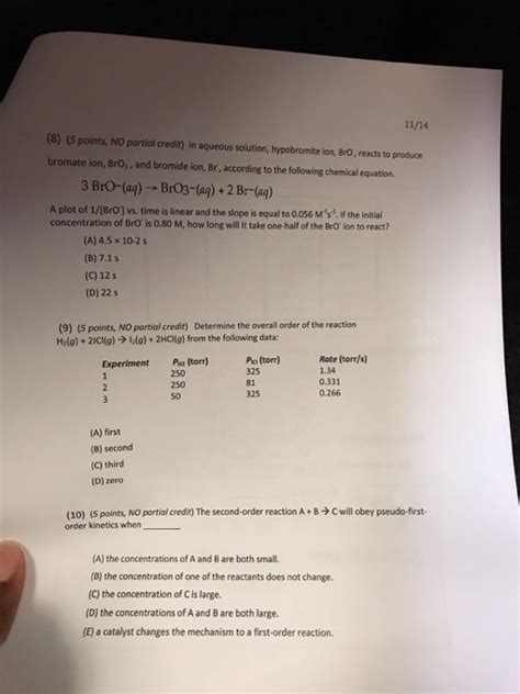 Solved In aqueous solution, hypobromite ion, BrO^-, reacts | Chegg.com