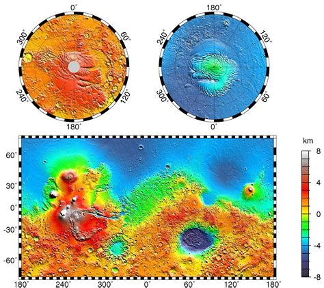 Large detailed topographic map of Mars. Mars large detailed topographic map | Vidiani.com | Maps ...