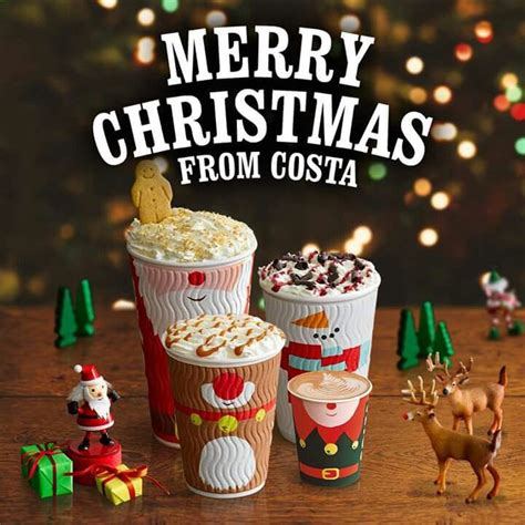 Costa Coffee Christmas presentation drinks. | Christmas drinks, Christmas cups, Christmas coffee