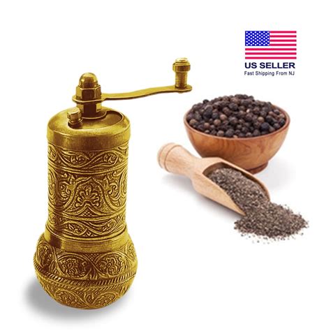 Salt and Black Pepper Grinder, Refillable Spice Grinder, Authentic ...