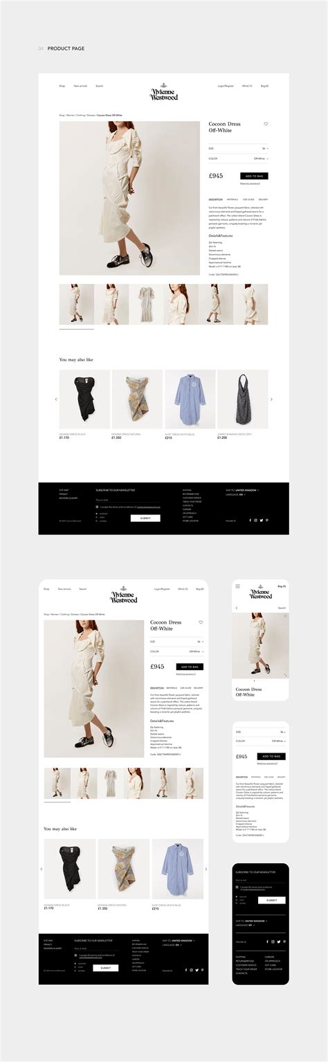 Vivienne Westwood — online store / redesign concept on Behance