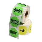 Custom Consecutively Numbered Labels | Color Coded Stickers