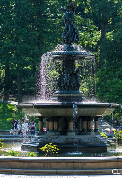 Bethesda Fountain in Central Park (Angel of Waters on top, commemorating Croton water system ...