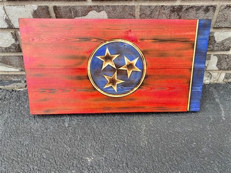 The Tri-star Flag Tennessee State Flag American Flag Wall | Etsy