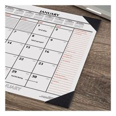 AT-A-GLANCE® Two-Color Monthly Desk Pad Calendar, 22 x 17, White Sheets ...