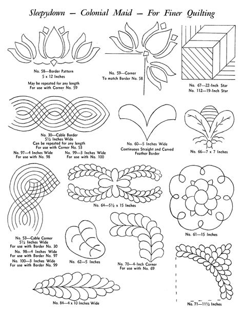 Quilting Templates For Hand Quilting | Printable Templates Free