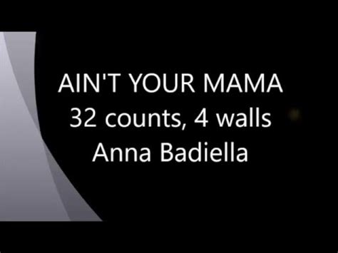 AIN'T YOUR MAMA Line Dance - YouTube