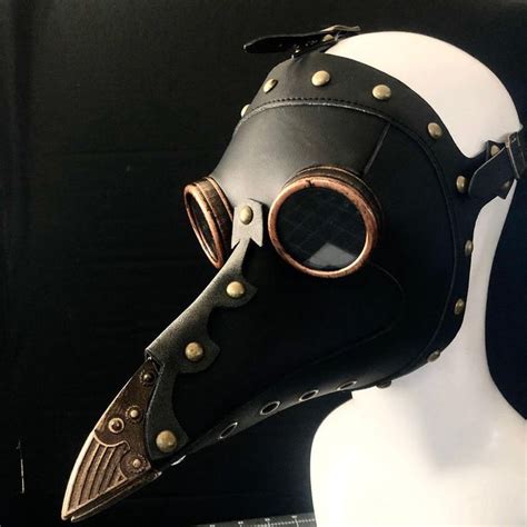 Black Plague Doctor Bird Mask Steampunk Raven Mask Costume | Etsy | Plague mask, Black plague ...