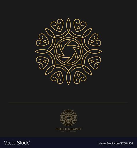 Elegant luxury photography logo design template Vector Image