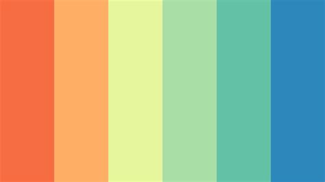 Flat Orange Blue Green Pie Chart Color Palette. #colorpalettes # ...