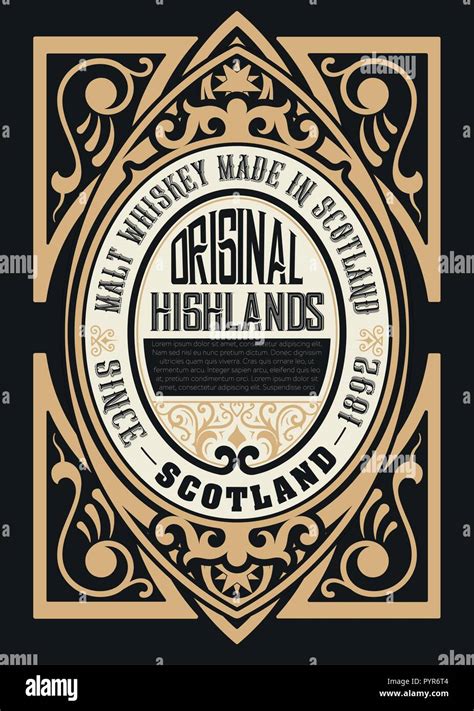 Whiskey label design Stock Vector Image & Art - Alamy