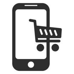 Mobile Online Shopping Icon PNG & SVG Design For T-Shirts