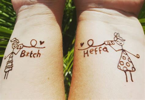 A awesome adult twist to the much loved best friend tattoos! The days ...