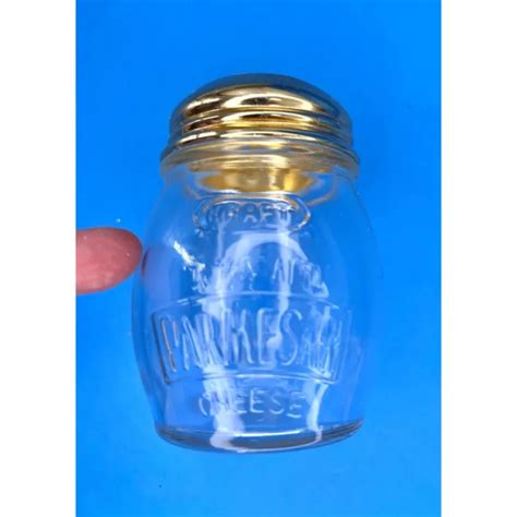 GLASS KRAFT PARMESAN Cheese Shaker W/ Gold Top $10.00 - PicClick