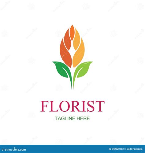 Florist Logo Illustration Design Template - Vector Stock Vector - Illustration of clinic, petal ...