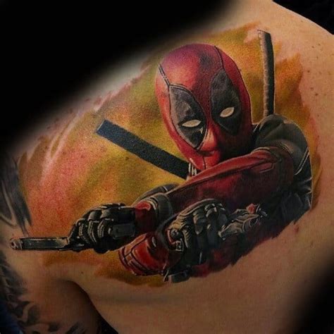 70 Deadpool Tattoo Designs For Men - Superhero Ink Ideas